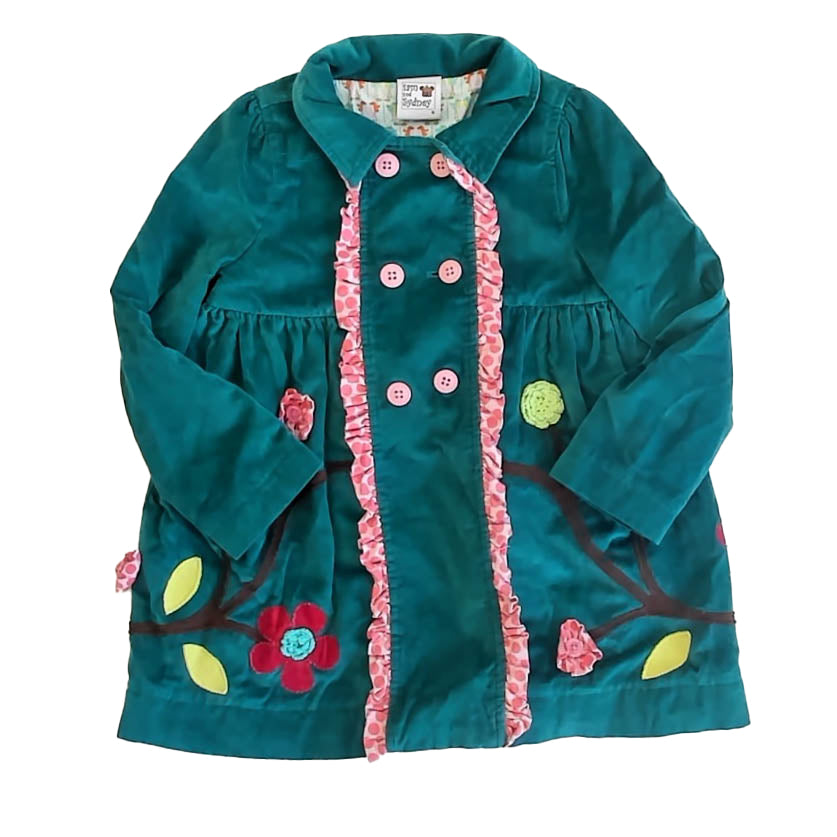 Sam and Sydney Girls Green | Pink Jacket Size: 6 Years Green | Pink