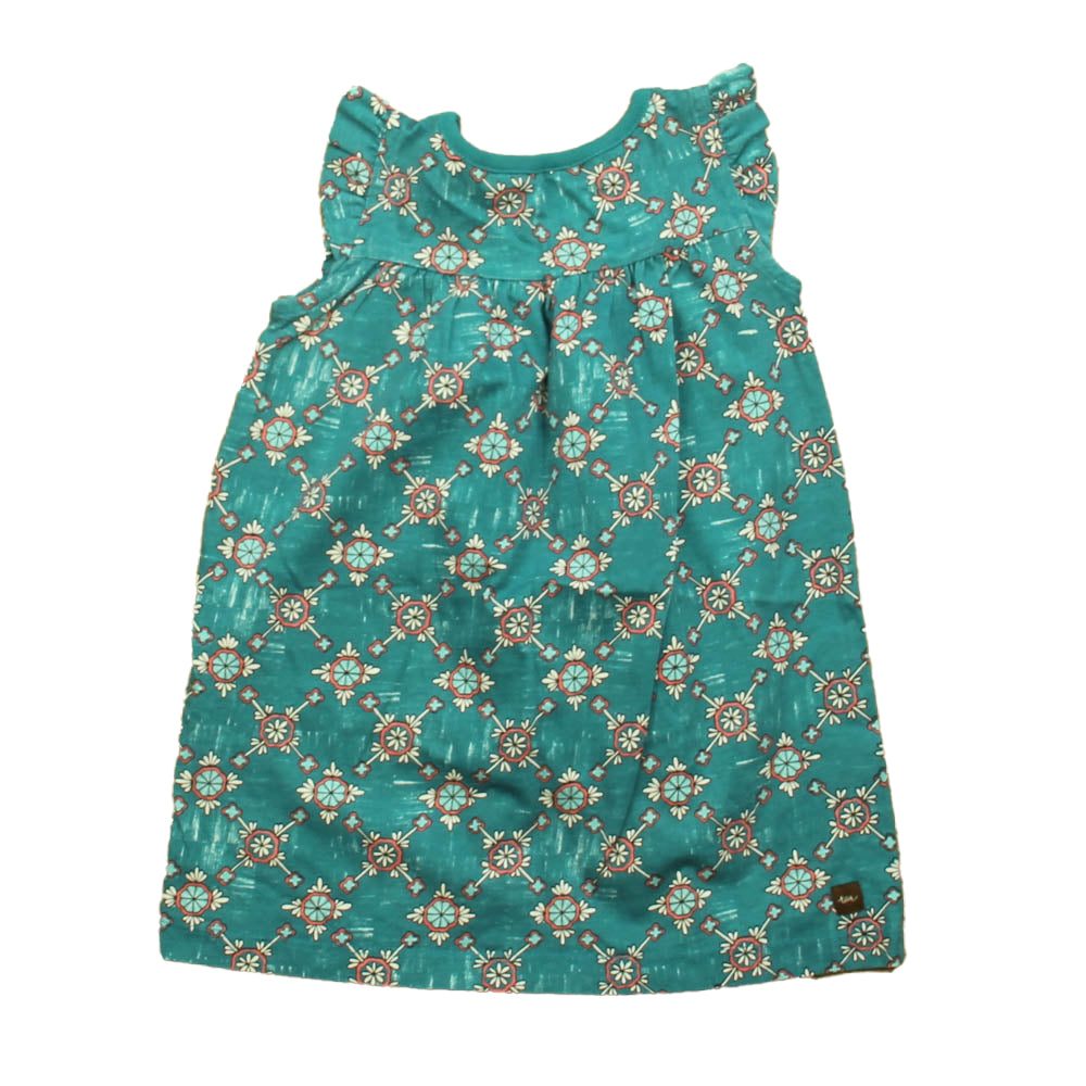 Tea Girls Green | Pink Dress Size: 2T Green | Pink
