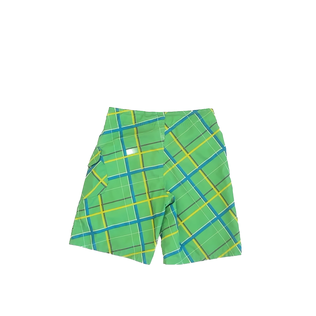The North Face Boys Green Plaid Trunks Size: S (7-8 Years) Green Plaid