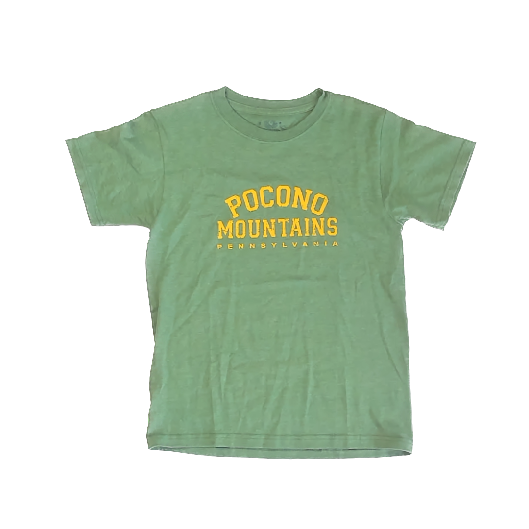 Unknown Unisex Green Pocono T-Shirt Size: 10-12 Years Green Pocono