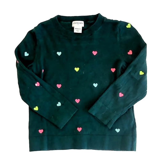Crewcuts Girls Green Hearts Sweater Size: 2-3T Green Hearts