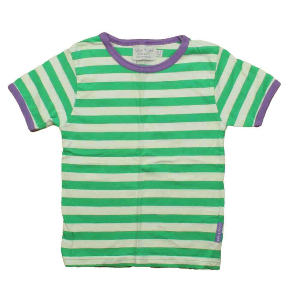 Toby Tiger Girls Green | Purple T-Shirt Size: 3-4T Green | Purple