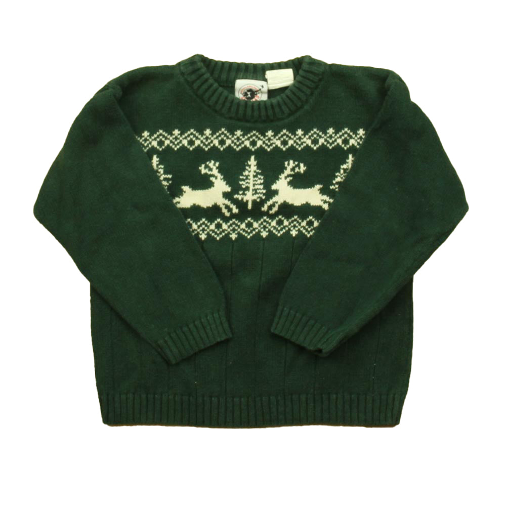 Good Lad Boys Green Reindeer Sweater Size: 5T