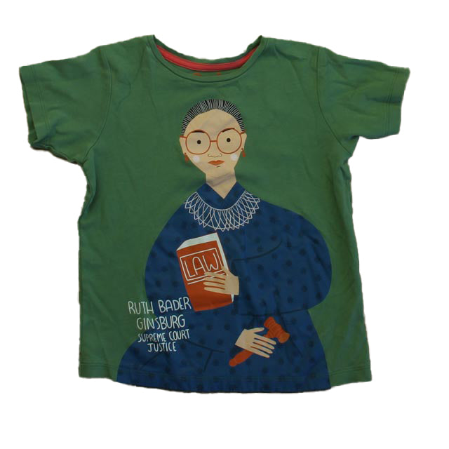 Piccolina Girls Green Ruth Bader Ginsburg T-Shirt Size: 5T