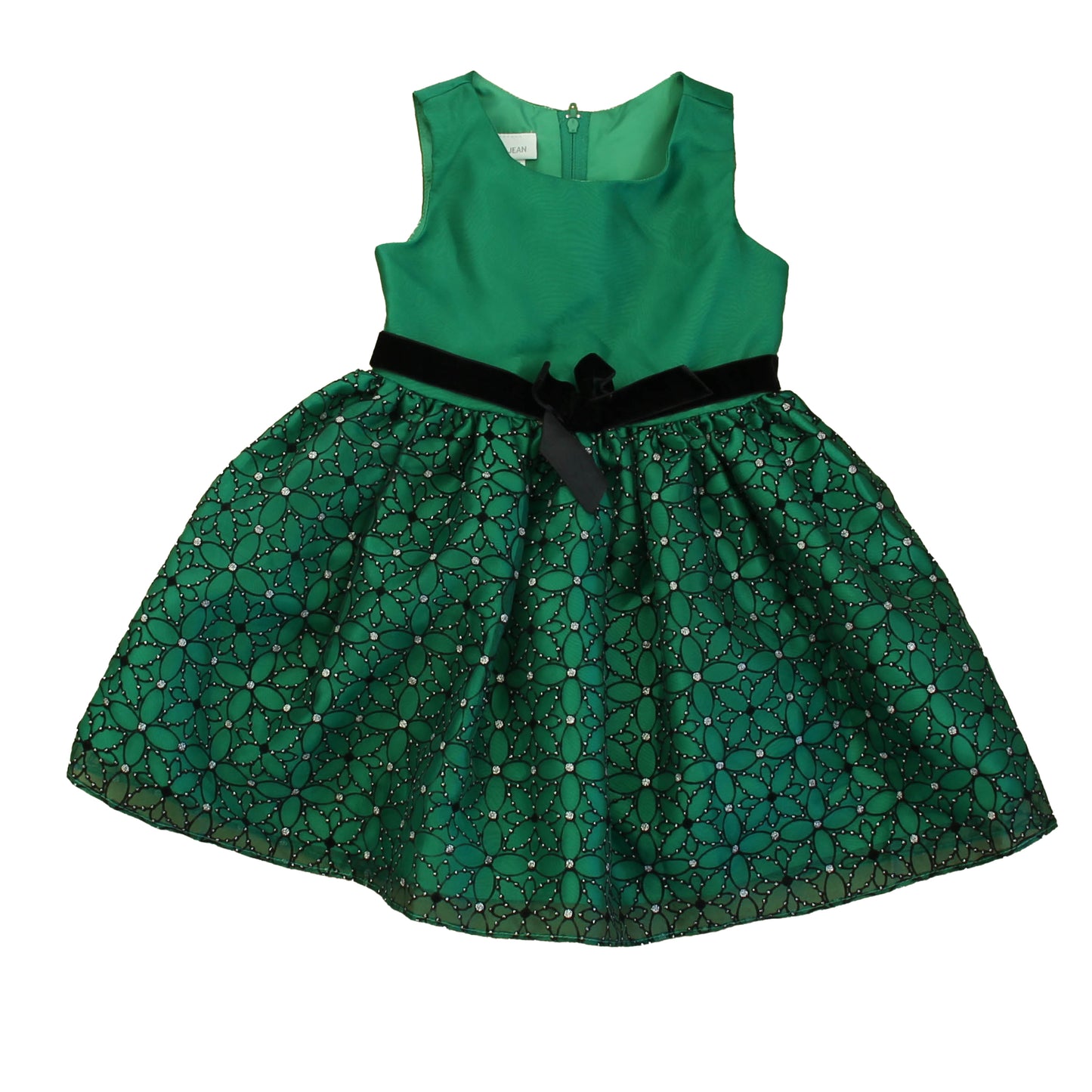 Bonnie Jean Girls Green | Silver Special Occasion Dress Size: 2T Green | Silver