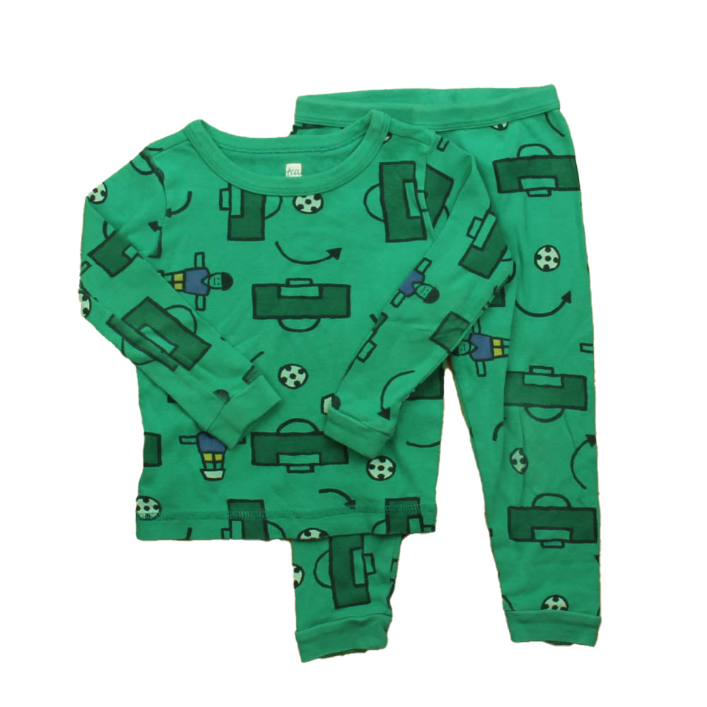Tea Boys Green Soccer 2-piece Pajamas Size: 2T Green Soccer