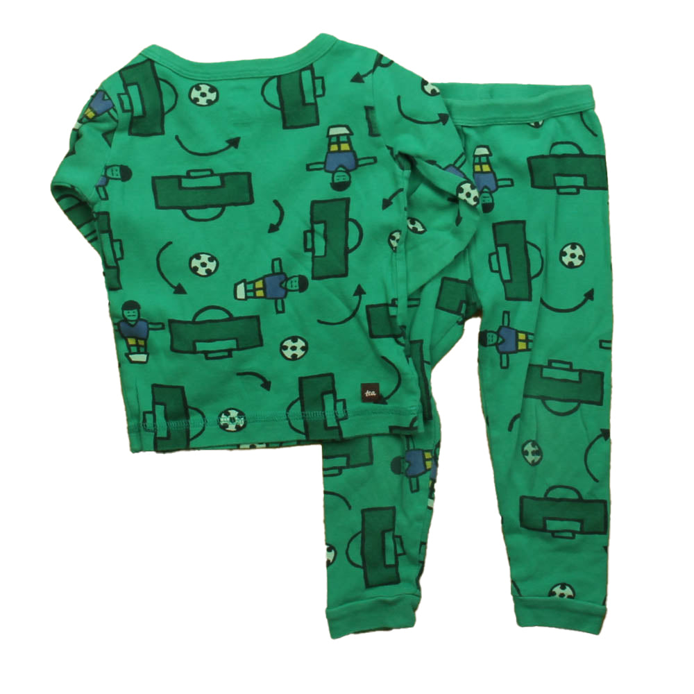 Tea Boys Green Soccer 2-piece Pajamas Size: 2T Green Soccer
