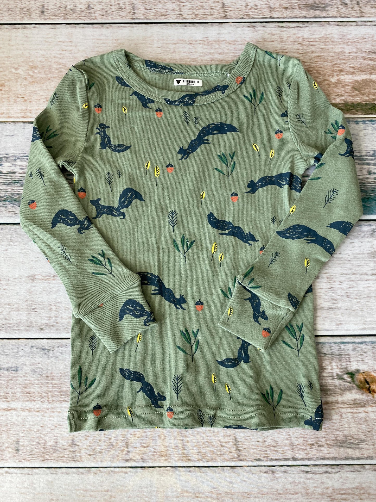 Oliver & Rain Unisex green | Squirrel Pajamas Size: 3T green | Squirrel