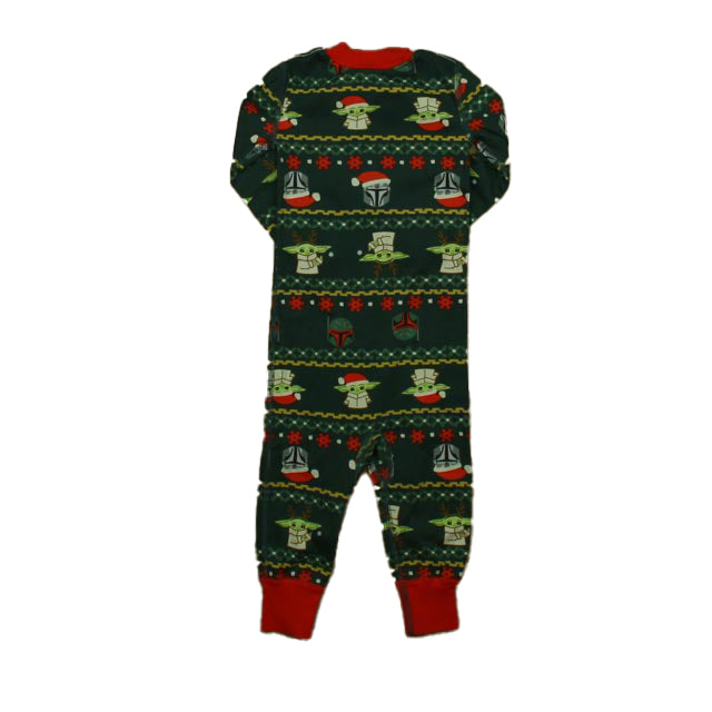 Hanna Andersson Boys Green Star Wars 1-piece Non-footed Pajamas Size: 12-18 Months Green Star Wars