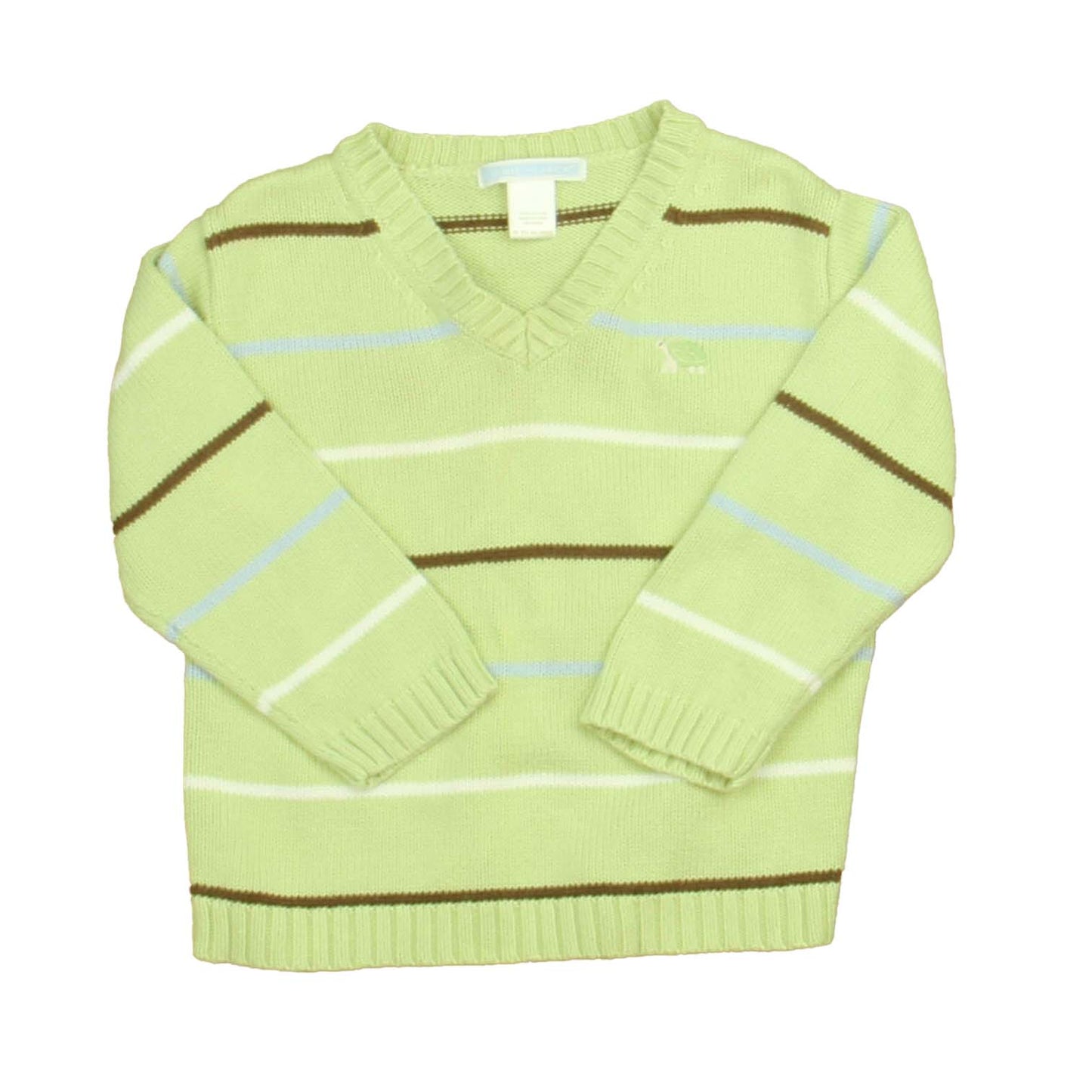 Janie and Jack Boys Green Stripe Sweater Size: 18-24 Months Green Stripe