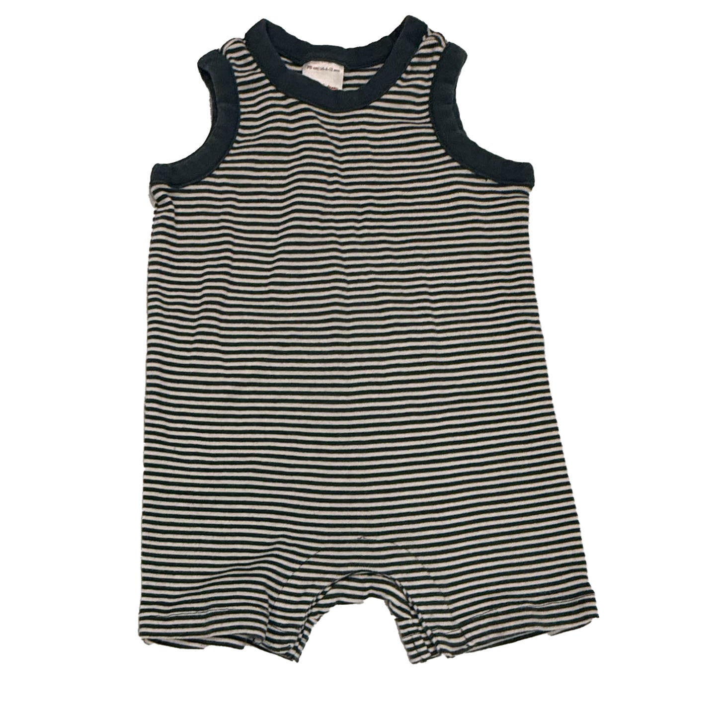 Hanna Andersson Boys Green Stripe Romper Size: 6-12 Months Green Stripe