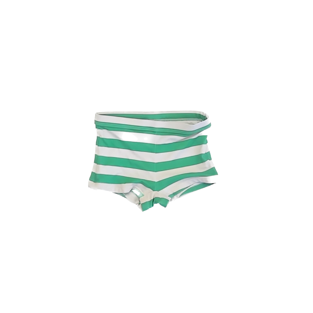 Hanna Andersson Unisex Green Striped Swimwear Size: 4T Green Striped