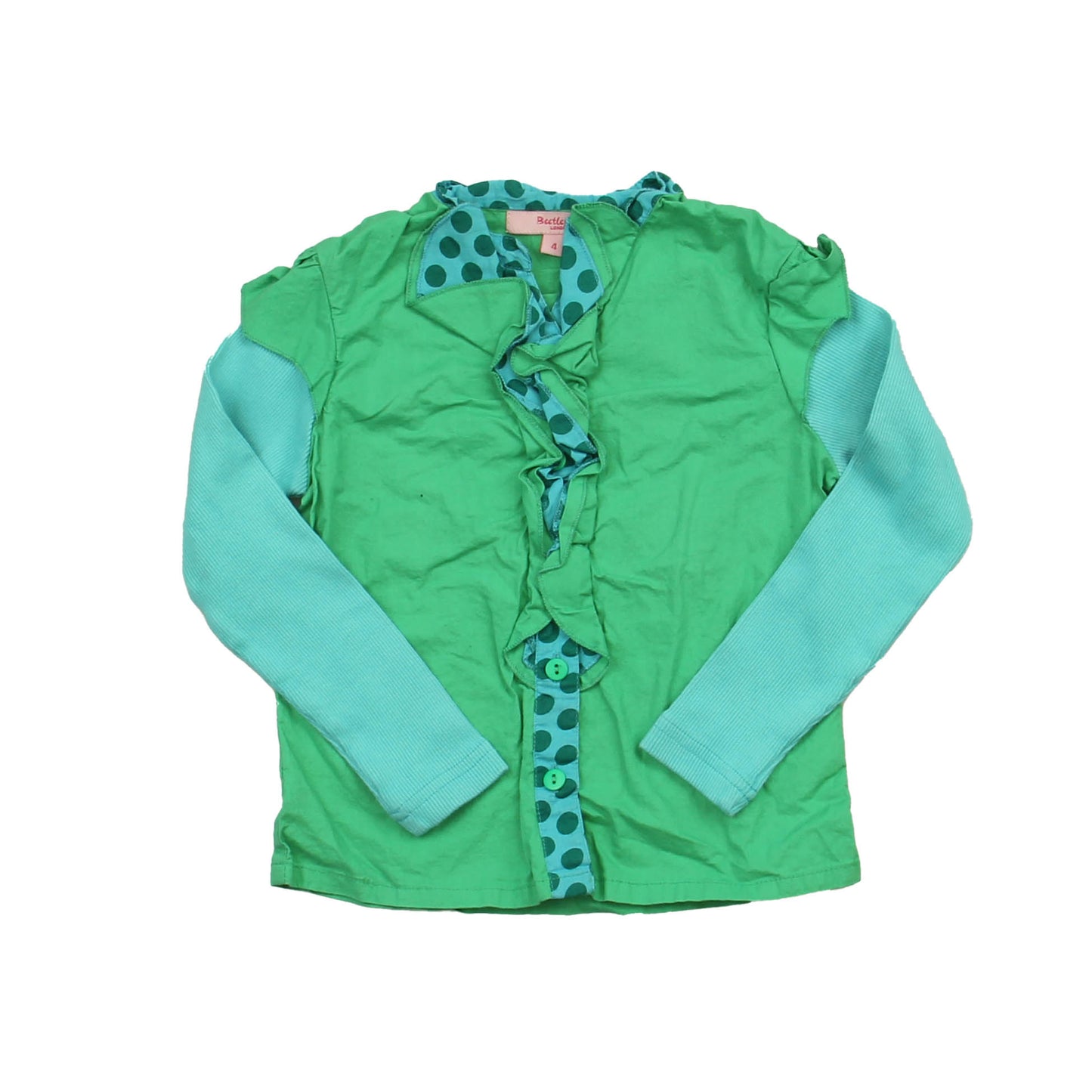 Beetlejuice Girls Green | Turquoise Blouse Size: 4T Green | Turquoise