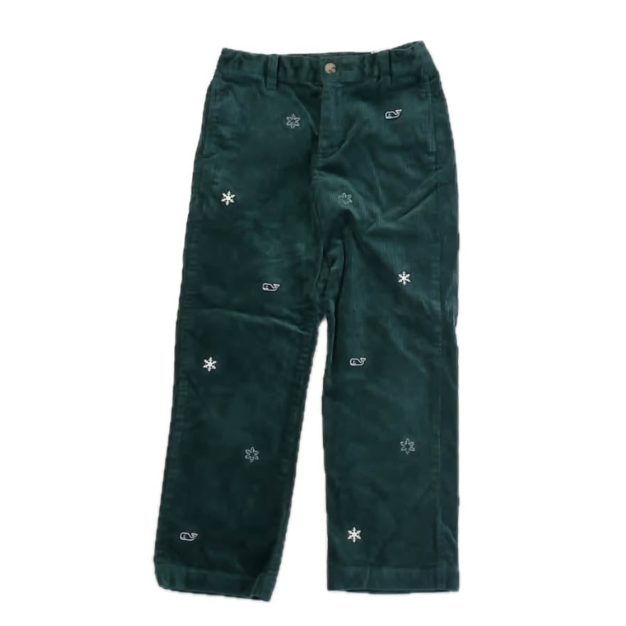Vineyard Vines Boys Green Whales Corduroy Pants Size: 7 Years Green Whales