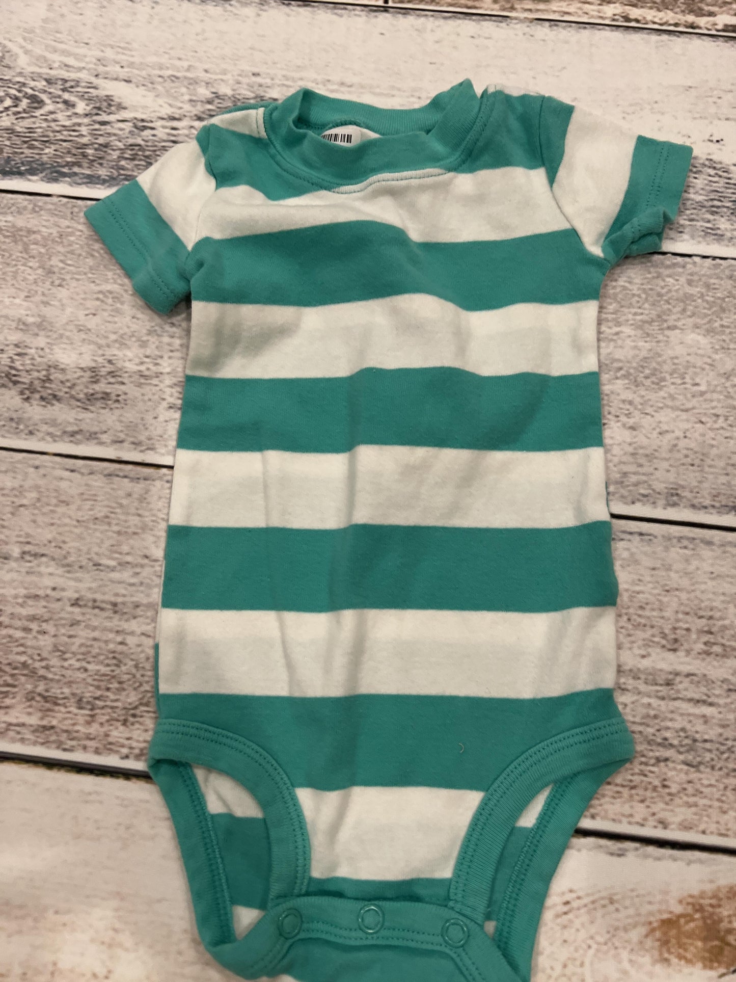 Carters Boys green | White | Striped Onesie Size: 3-6 months green | White | Striped