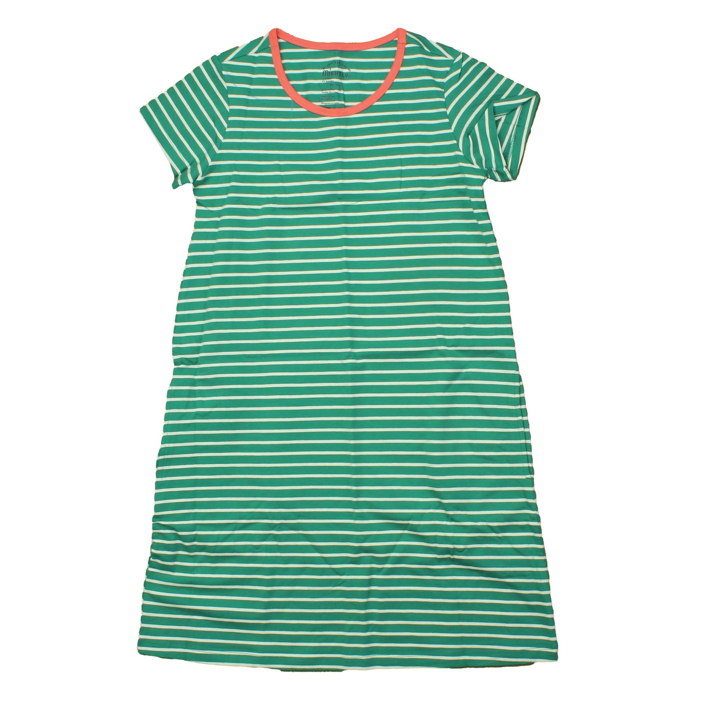 Mightly Girls Green | White | Stripes Dress Size: 14 Years Green | White | Stripes