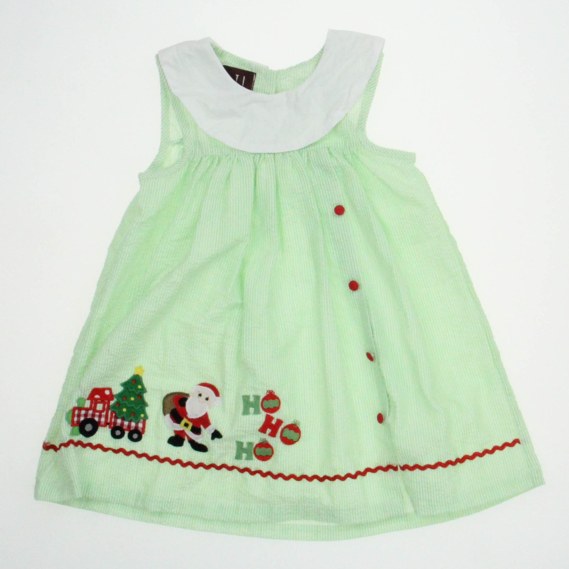 Lil Cactus Girls Green | White Dress Size: 2T Green | White