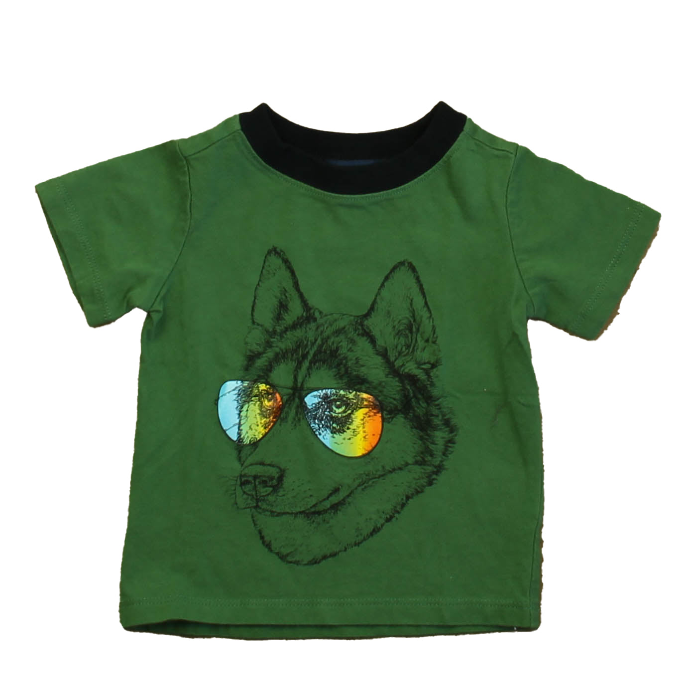 Any & Evan Boys Green Wolf T-Shirt Size: 9-12 Months Green Wolf