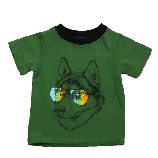 Any & Evan Boys Green Wolf T-Shirt Size: 9-12 Months Green Wolf