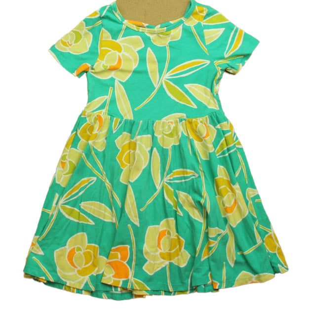 Tea Girls Green | Yellow | Floral Dress Size: 6 Years Green | Yellow | Floral