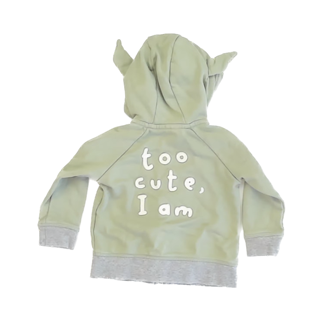 Gap x Disney Boys Green Yoda Hoodie Size: 12-18 Months Green Yoda