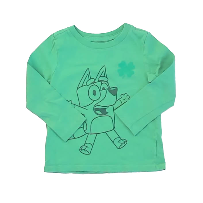 Bluey Unisex Green Long Sleeve T-Shirt Size: 2T Green