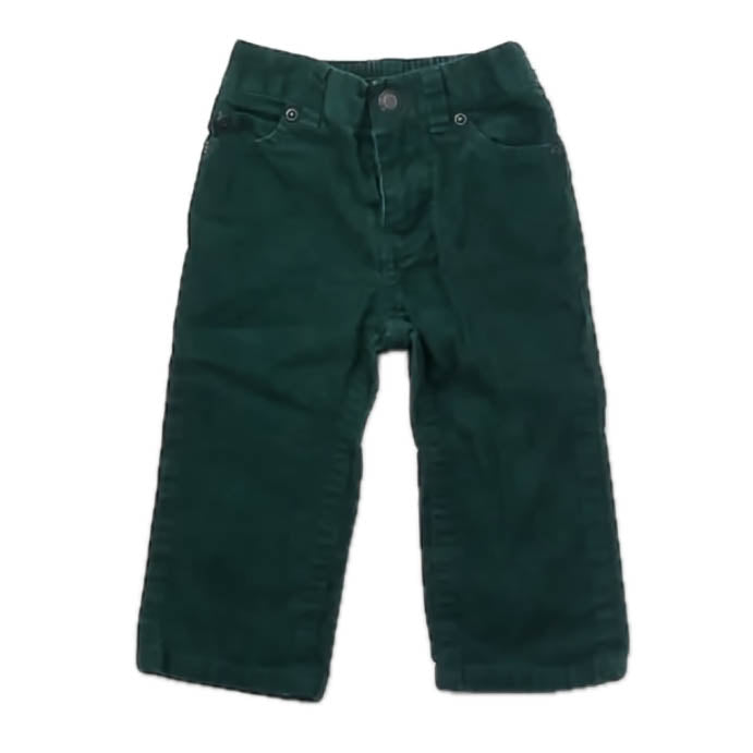 Janie and Jack Boys Green Corduroy Pants Size: 12-18 Months Green