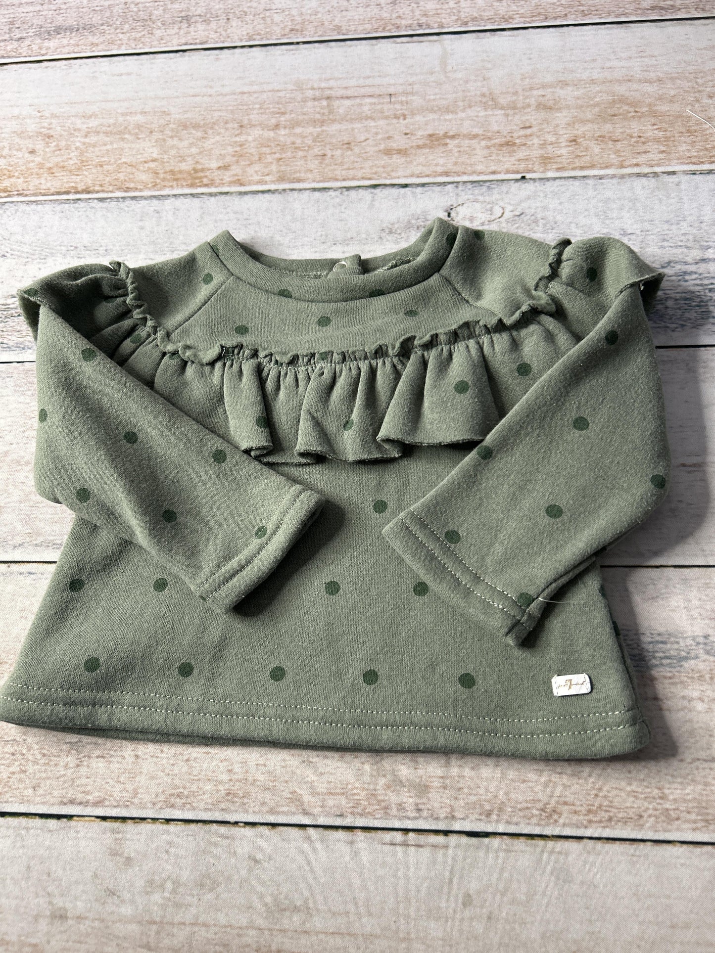 7 For All Mankind Girls green Sweater Size: 6-9 months green
