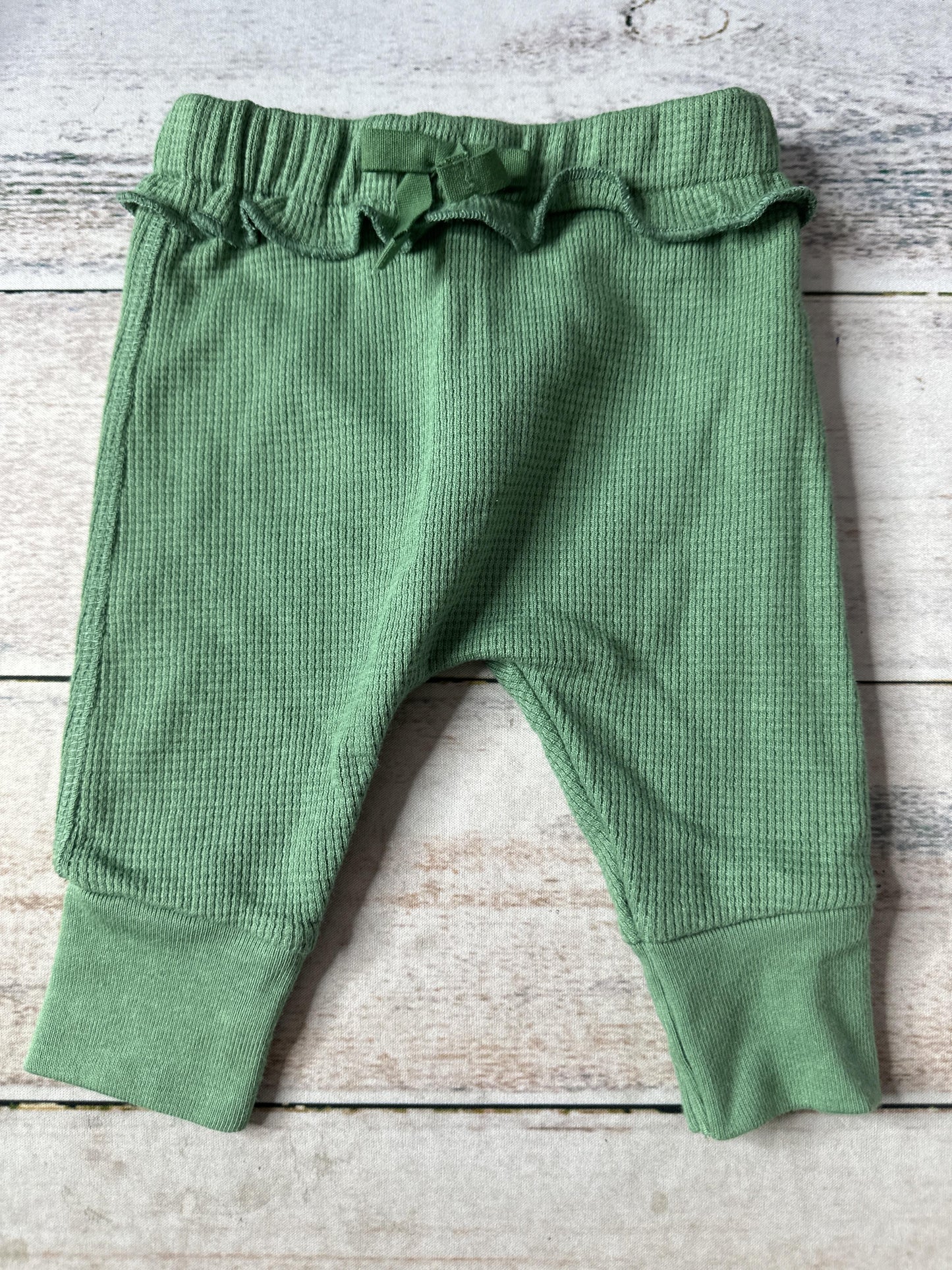 Oliver & Rain Unisex green Pants Size: 3 months green