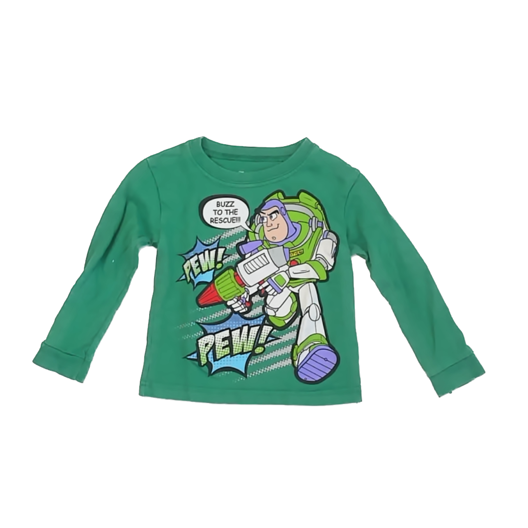 Toy Story Boys Green Long Sleeve T-Shirt Size: 3T Green