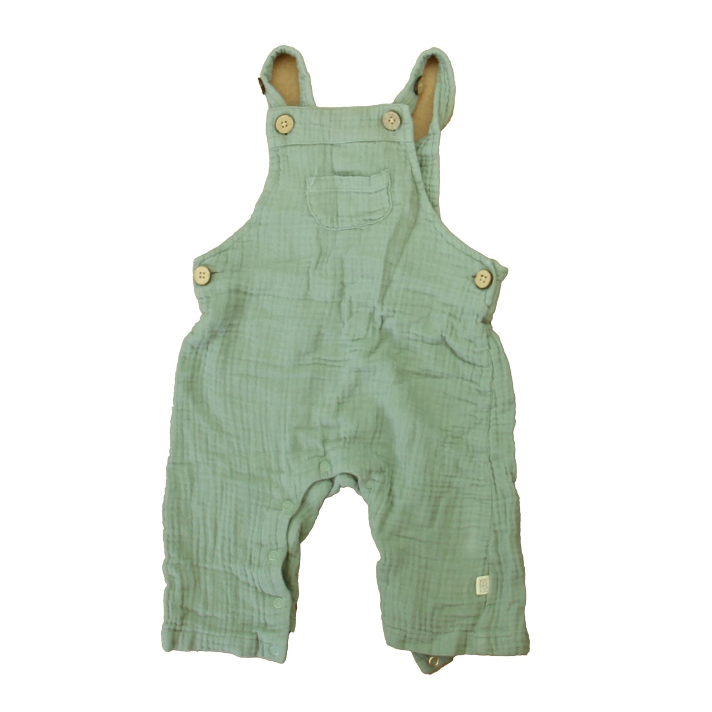 Elegant Baby Boys Green Overalls Size: 6-9 Months