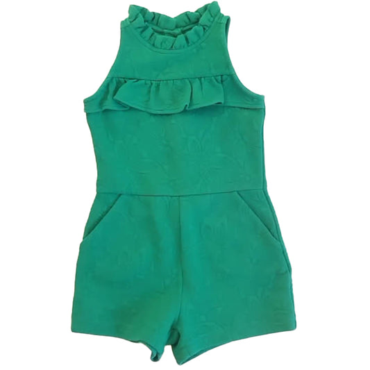 Janie and Jack Girls Green Romper Size: 4T Green