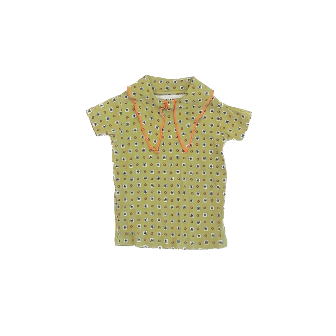 Misha & Puff Girls Green Polo Shirt Size: 6 Years Green