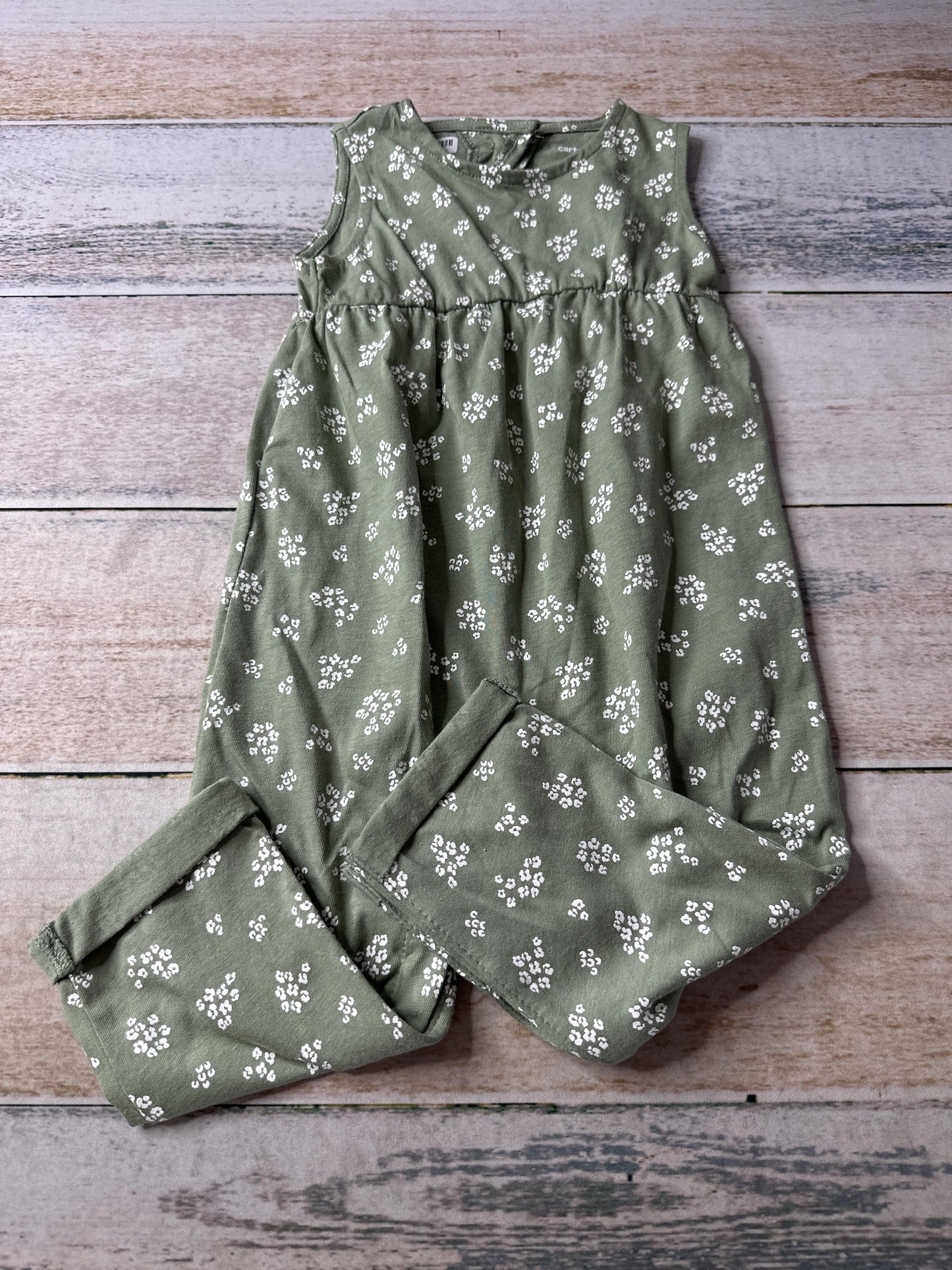 Carters Girls green Romper Size: 9 months green