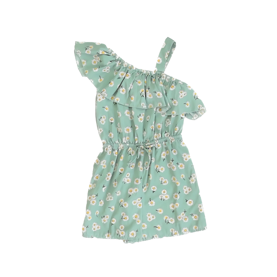 Jenna & Jessie Girls Green Romper Size: 7-8 Years Green