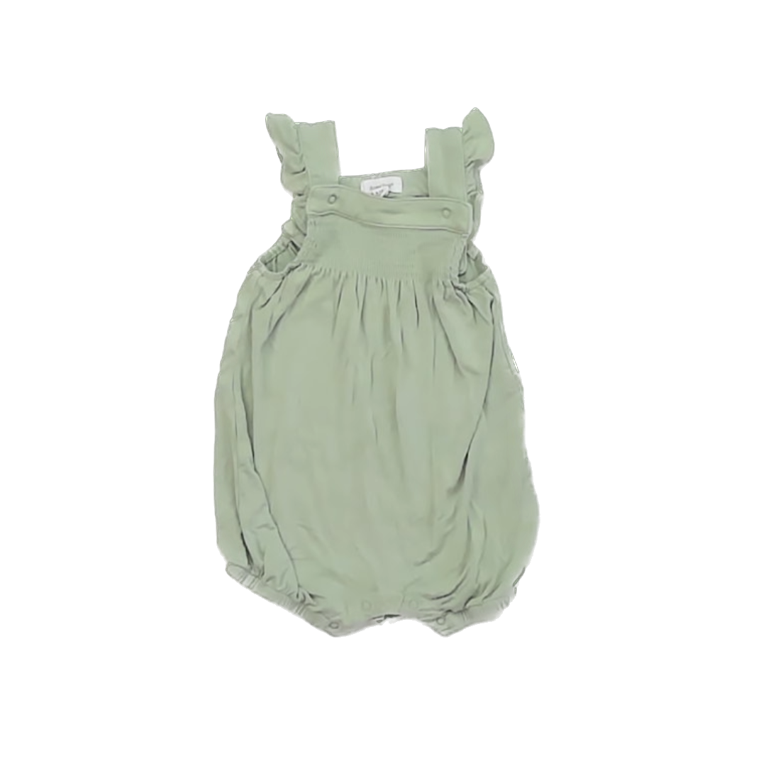Angel Dear Girls Green Romper Size: 3-6 Months Green