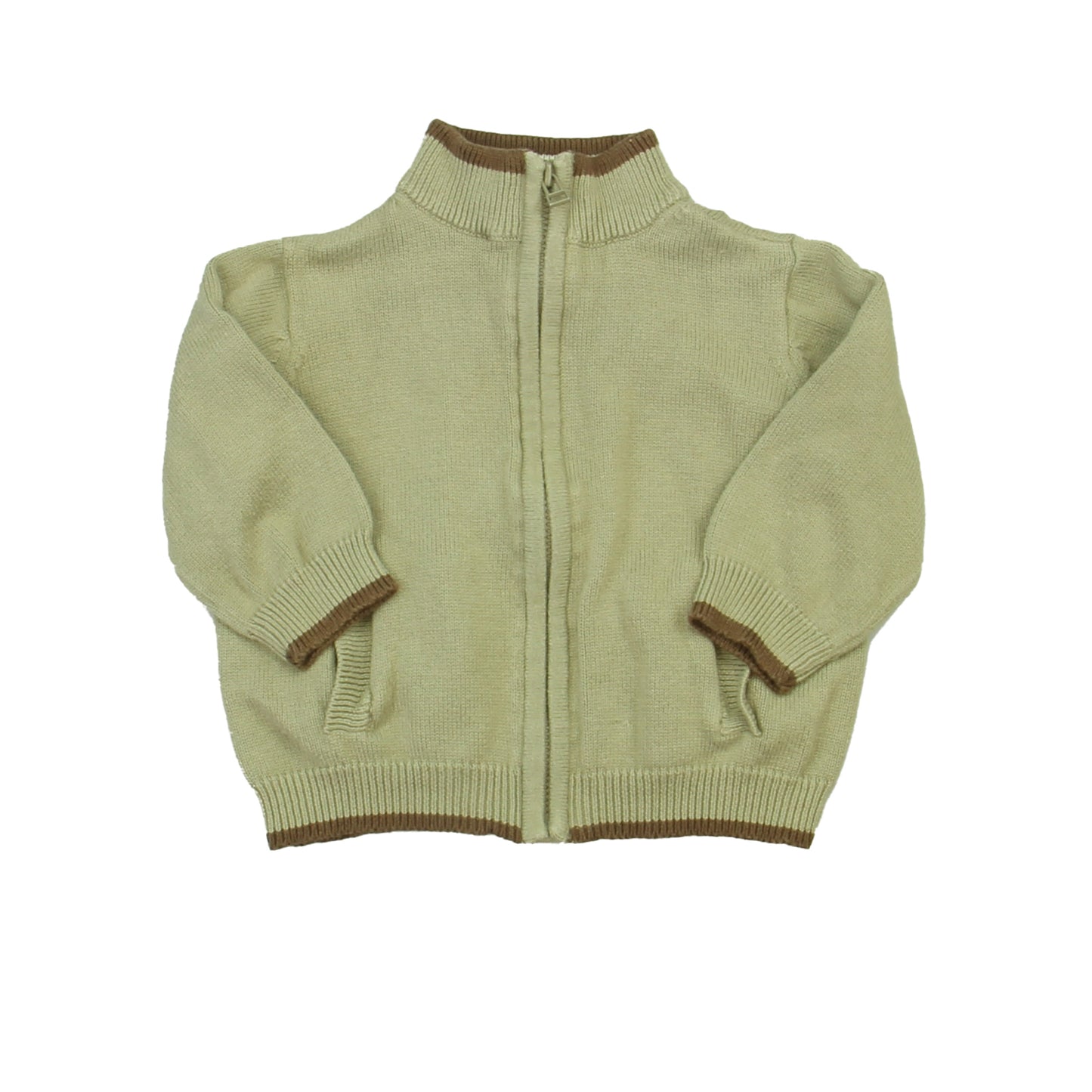 Janie and Jack Boys Green Cardigan Size: 6-12 Months Green