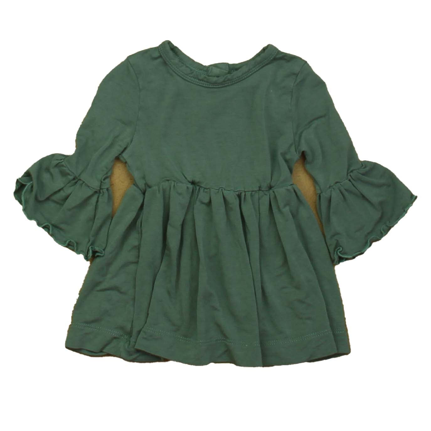 Kate Quinn Organics Girls Green Dress Size: 0-3 Months Green