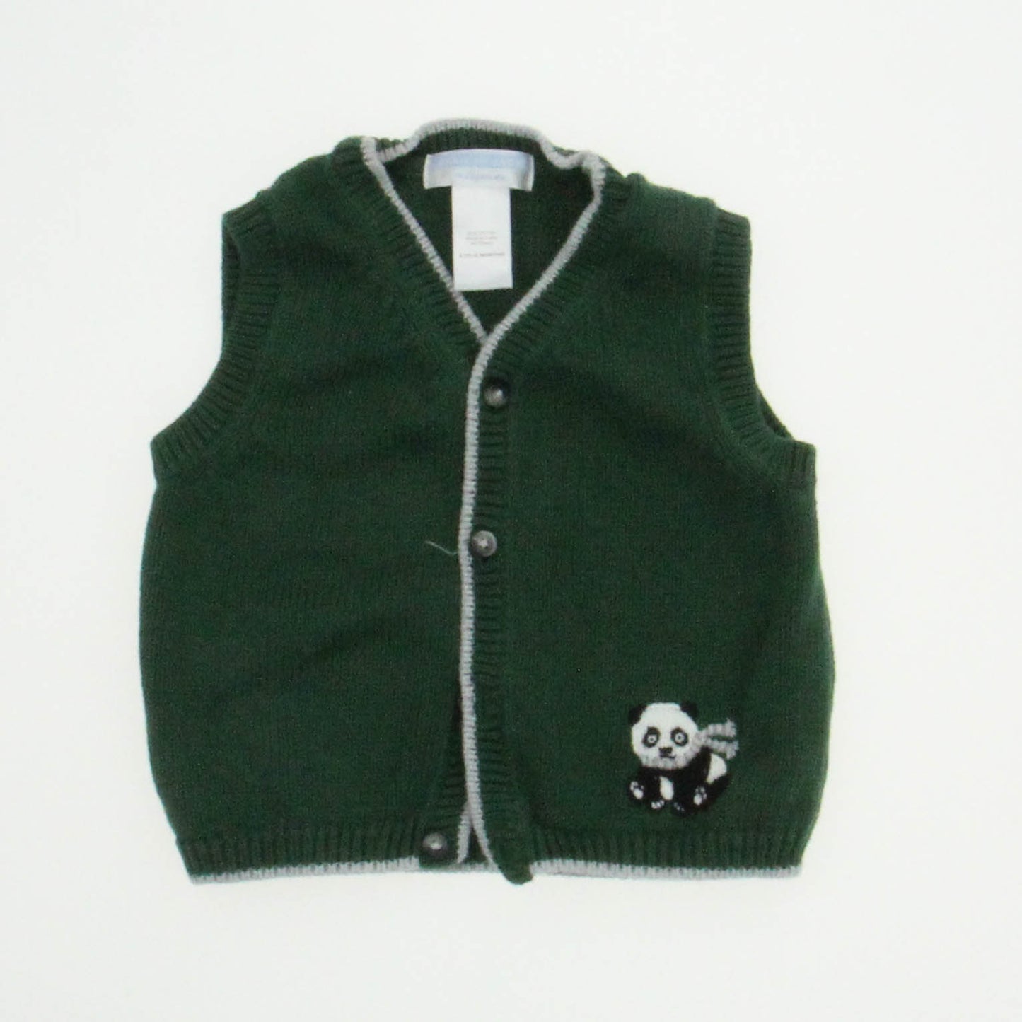 Janie and Jack Boys Green Vest Size: 6-12 Months Green