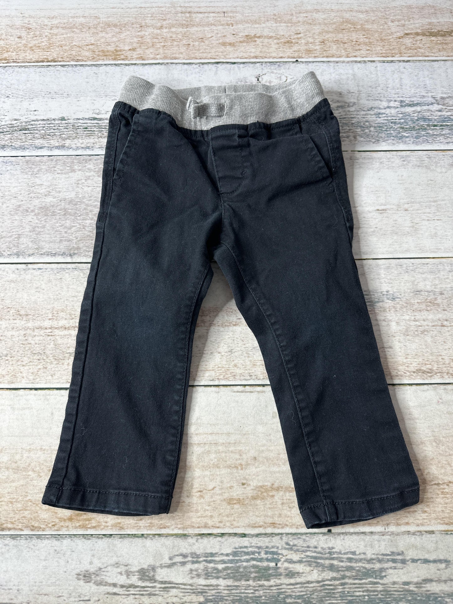 Old Navy Boys Grey | Black Pants Size: 18-24 months Grey | Black