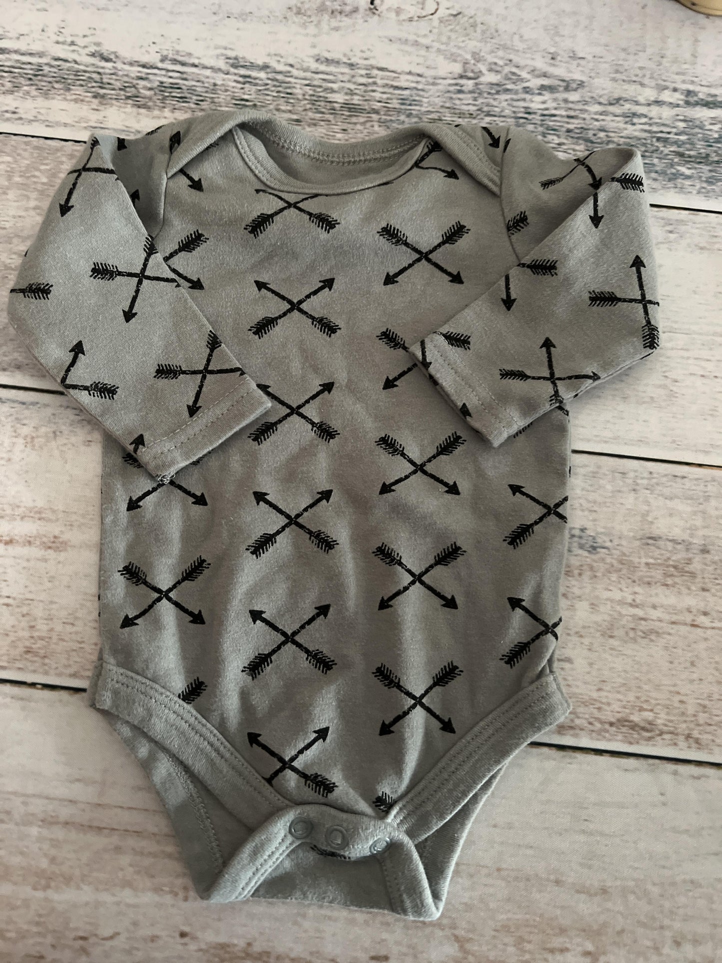 Yoga Sprout Unisex Grey | Black Onesie Size: 0-3 months Grey | Black
