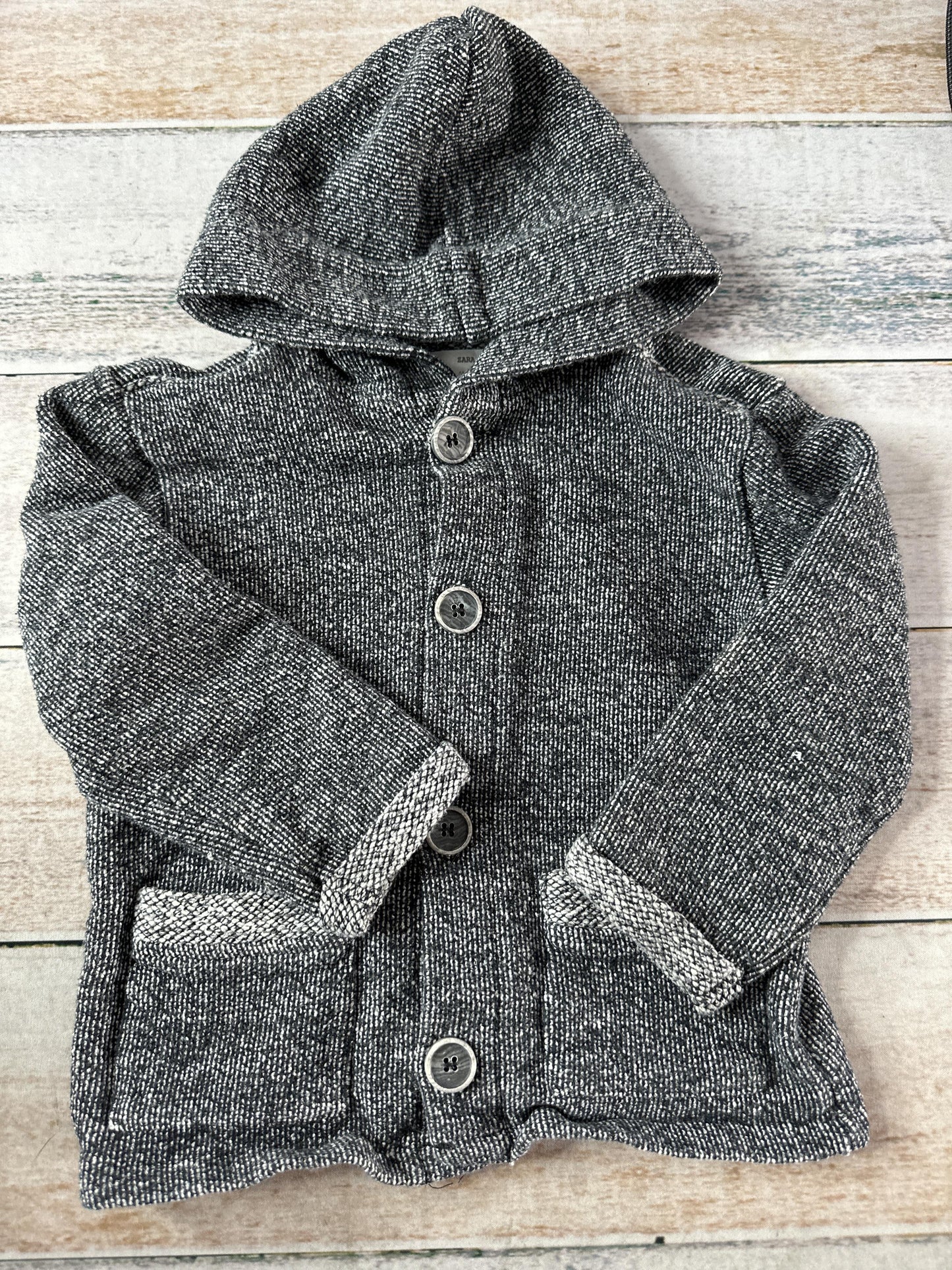 Zara Unisex Grey | Black Sweater Size: 3T Grey | Black