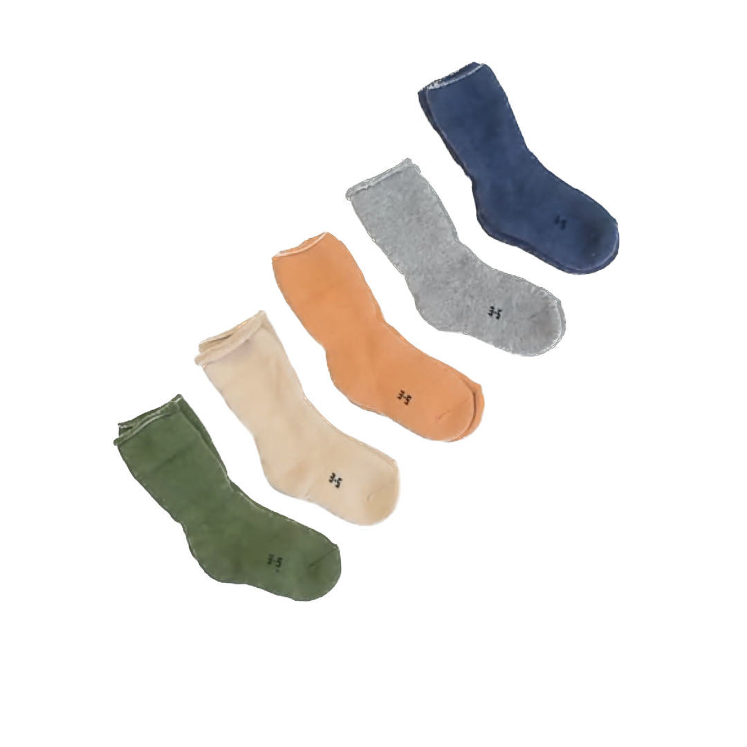 Unknown Unisex Grey | Blue | Tan | Beige | Green Socks Size: 3-5 Toddler Grey | Blue | Tan | Beige | Green