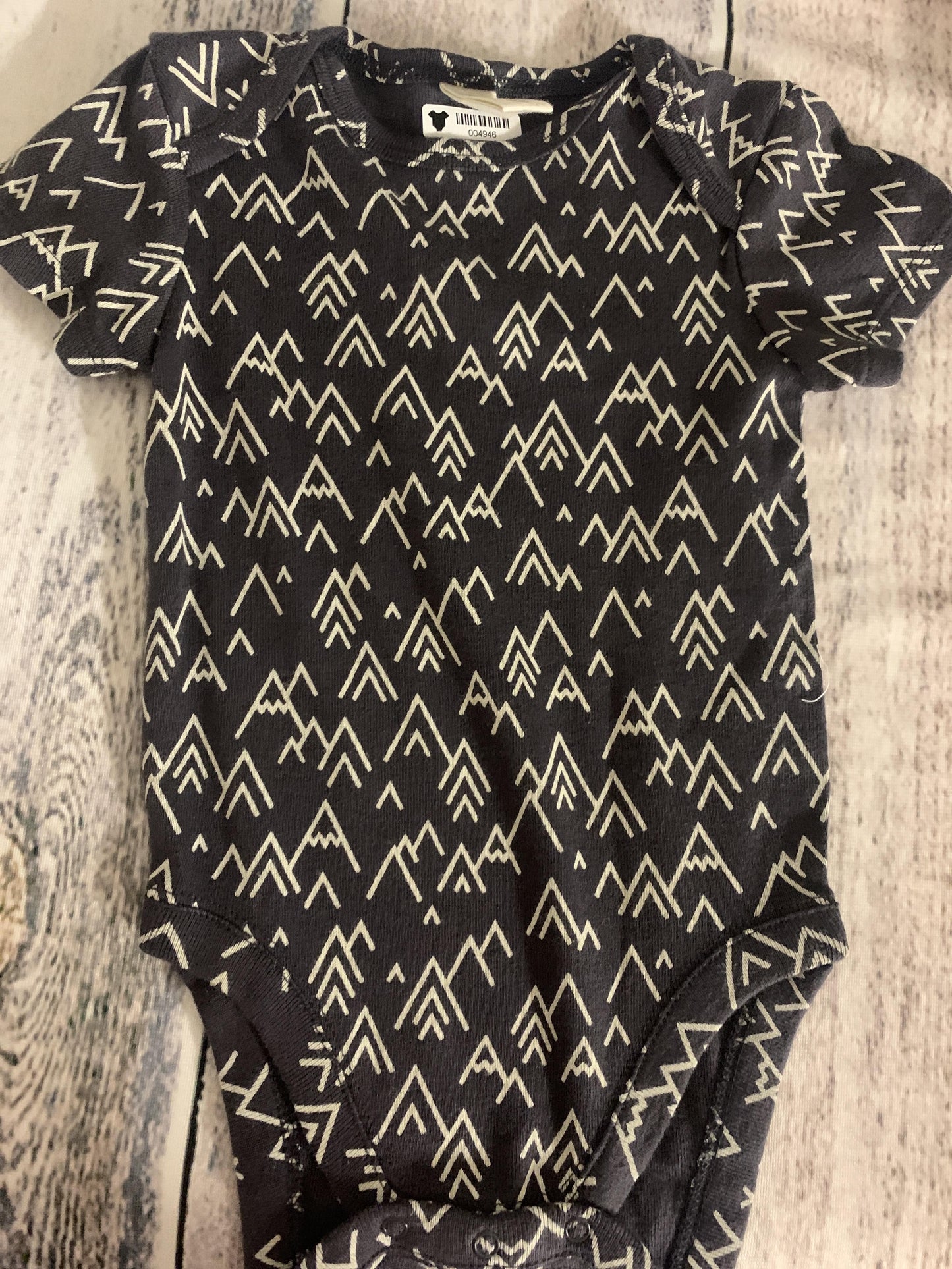 Nordstrom Unisex Grey | cream | Pattern Onesie Size: 6 months Grey | cream | Pattern