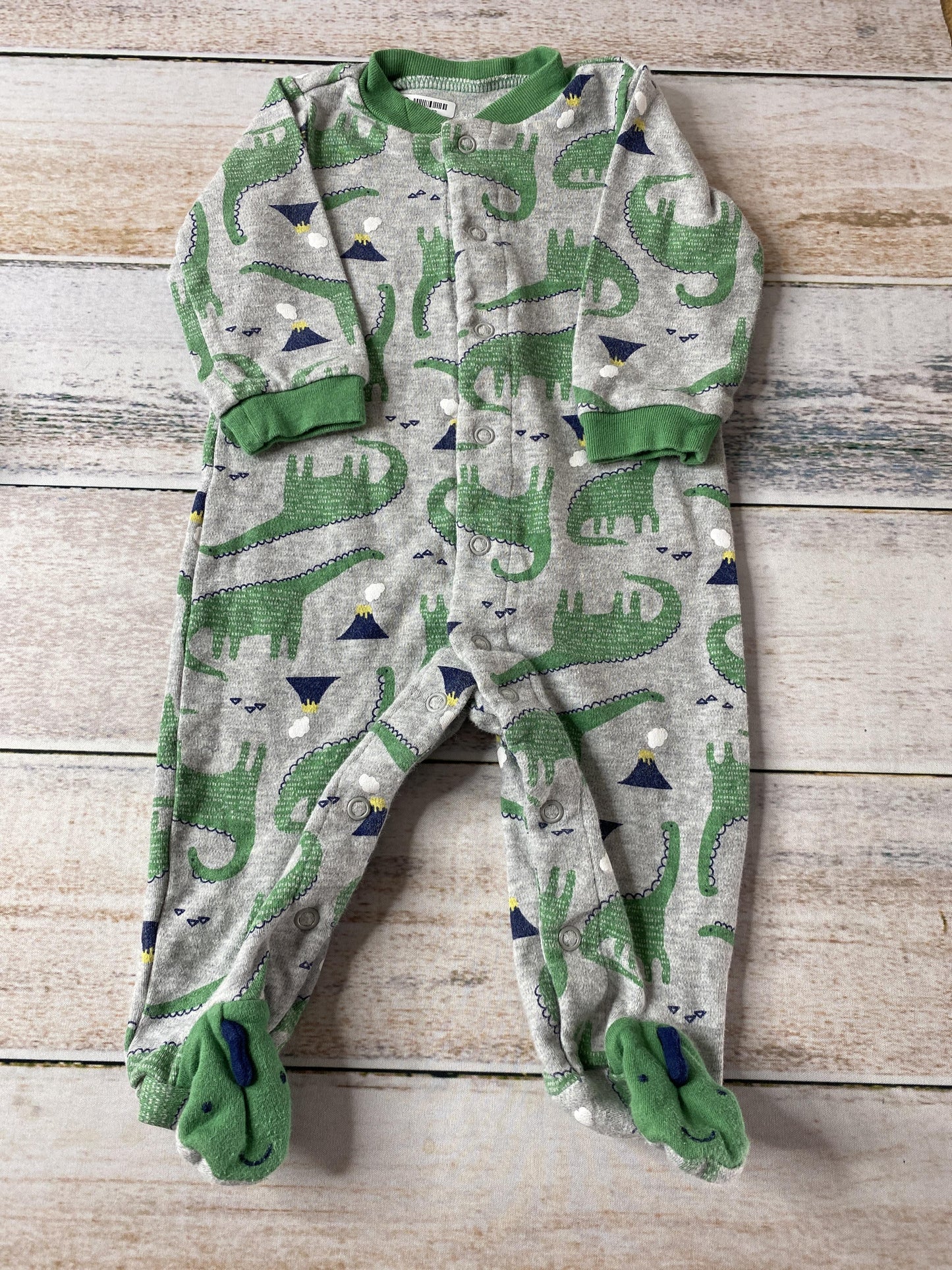Carters Boys Grey | Dinosaur Pajamas Size: 6 months Grey | Dinosaur