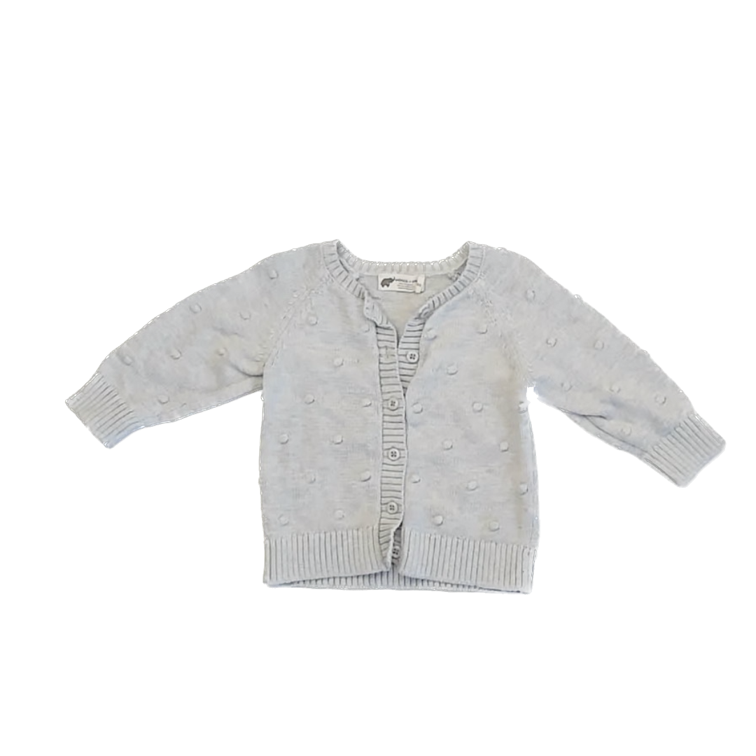 Monica & Andy Girls Grey Dots Cardigan Size: 18-24 Months Grey Dots