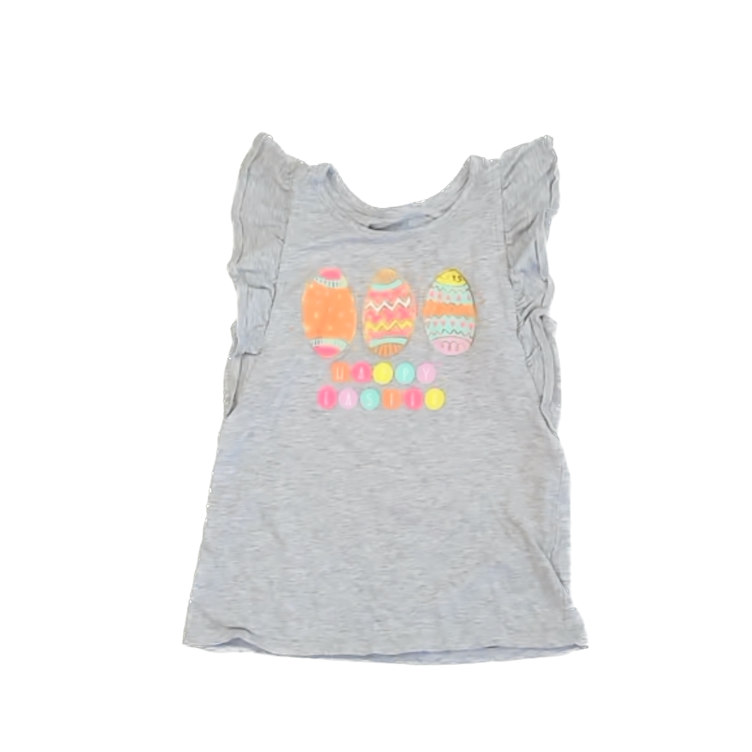 Cat & Jack Girls Grey | Easter Egg Tank Top Size: 6 Years Grey | Easter Egg