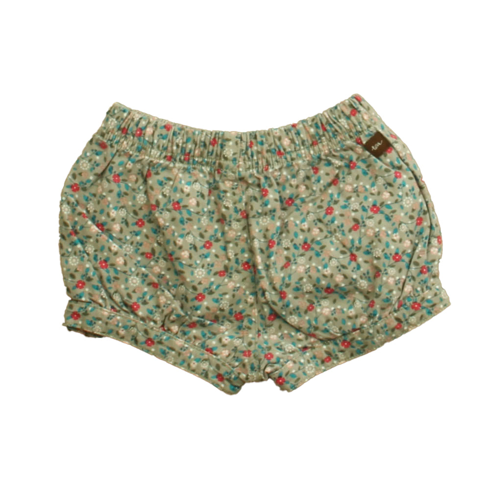 Tea Girls Grey | Floral Shorts Size: 9-12 Months Grey | Floral