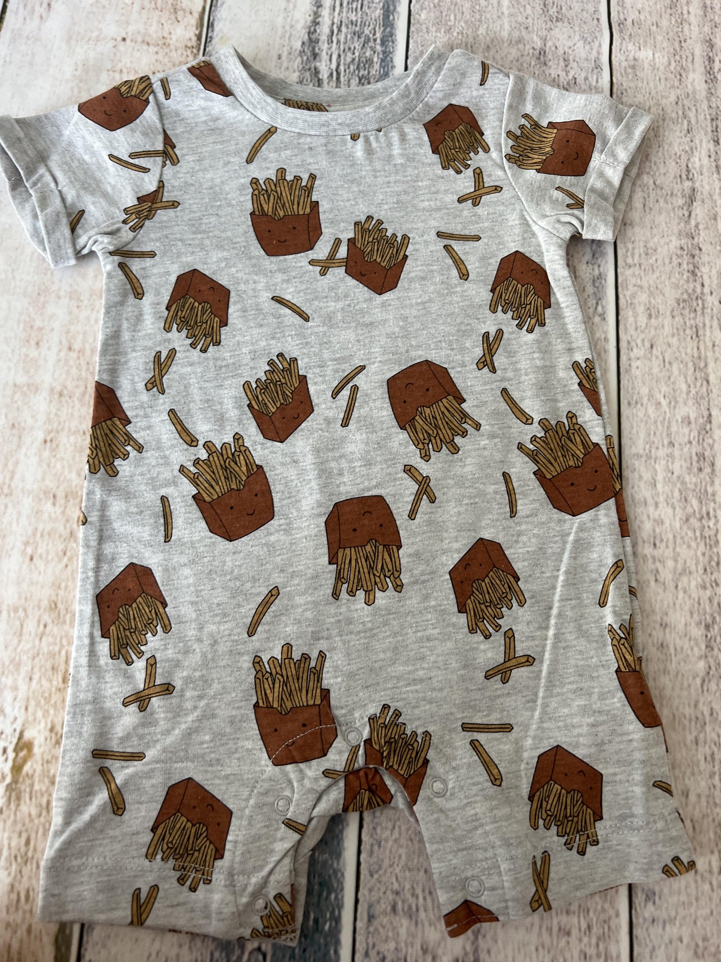 PL Baby Boys Grey | Food Romper Size: 12 months Grey | Food