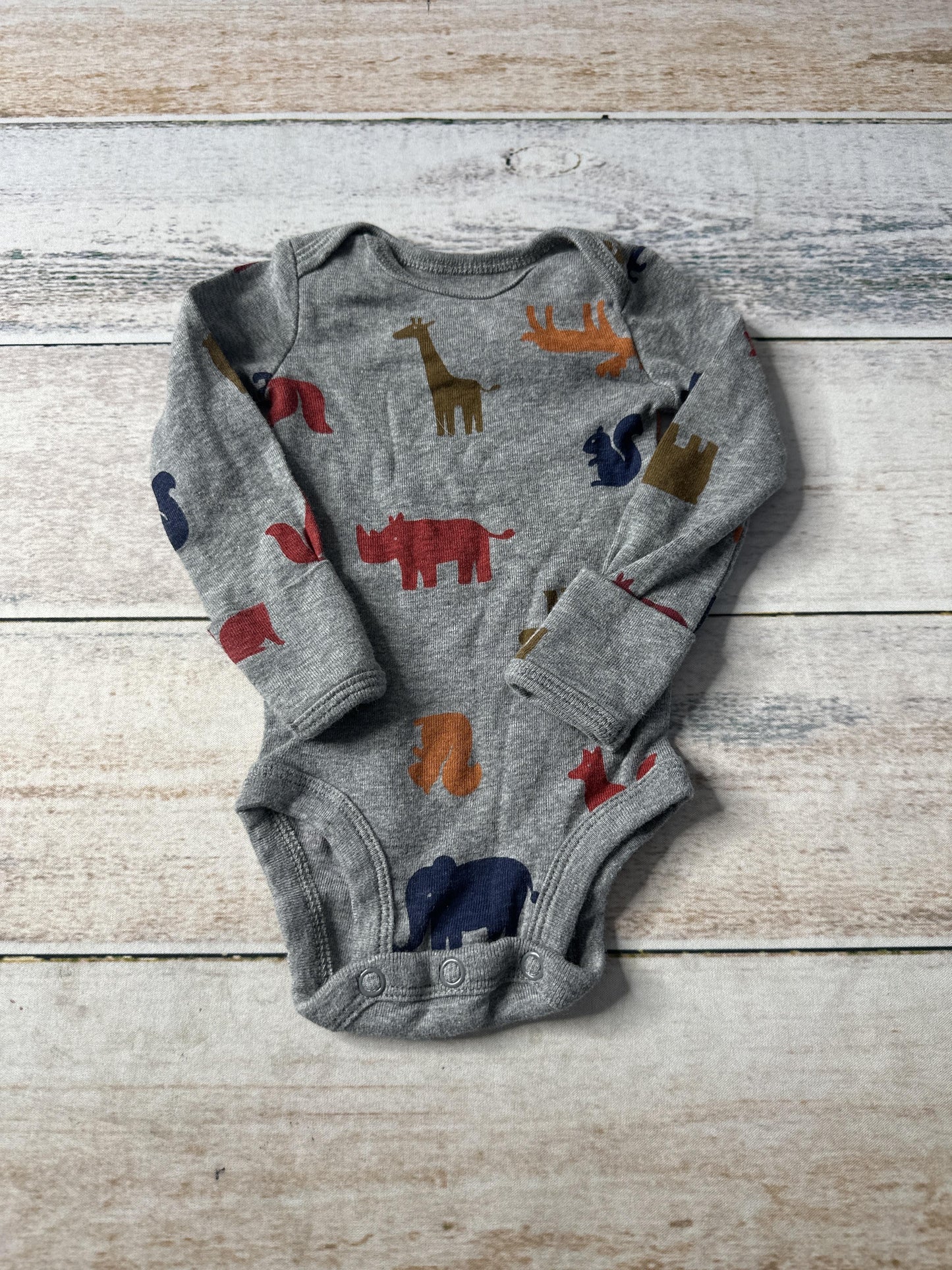 Carters Unisex Grey | Forest Green | Navy Blue | Red Onesie Size: Newborn Grey | Forest Green | Navy Blue | Red